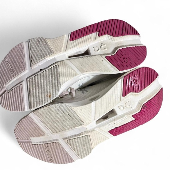 On Running Women's Athletic Shoes - Cream and Red - Picture 7 of 8